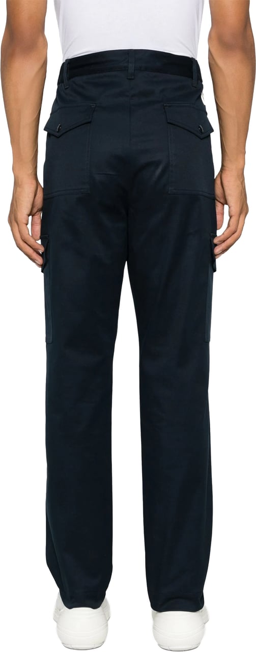 Moncler Blue Pantalone Sportivo Stretch Gabardine Trousers Zwart
