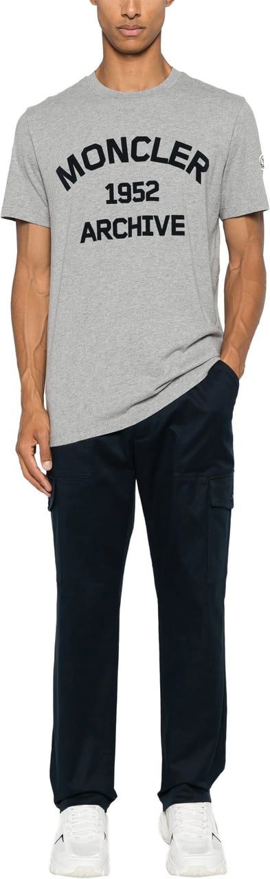 Moncler Blue Pantalone Sportivo Stretch Gabardine Trousers Zwart