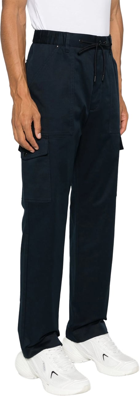 Moncler Blue Pantalone Sportivo Stretch Gabardine Trousers Zwart