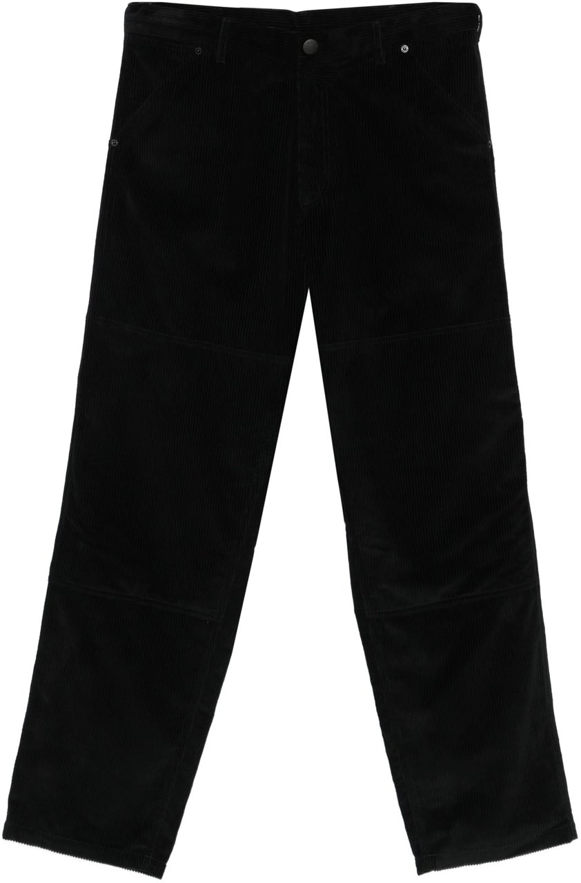 Moncler Textured Corduroy Straight-leg Five-pocket Pants Zwart