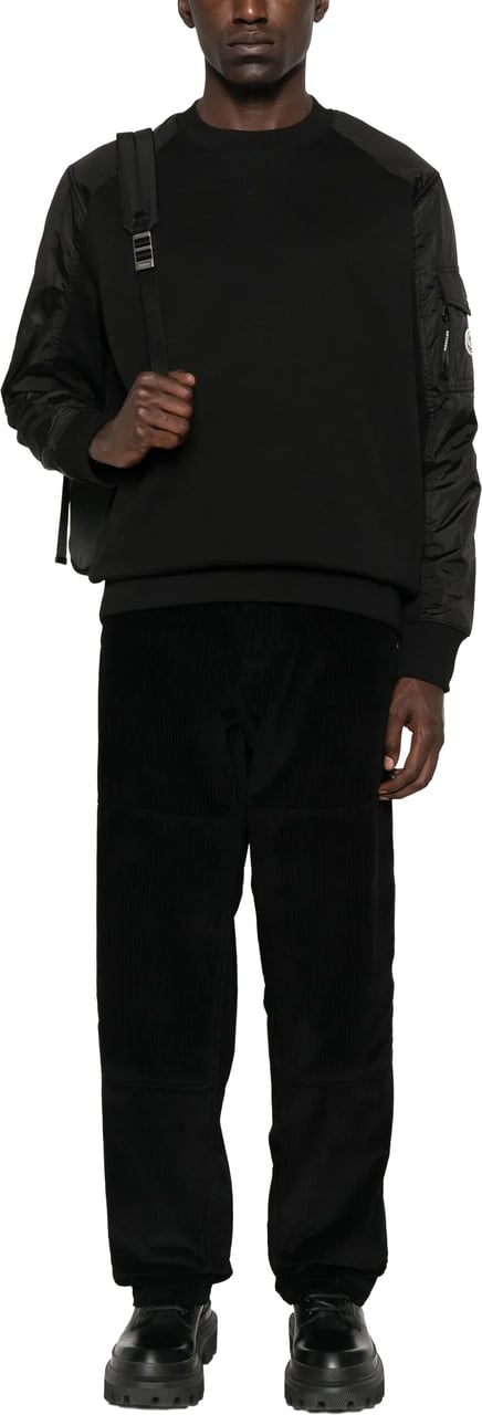 Moncler Textured Corduroy Straight-leg Five-pocket Pants Zwart