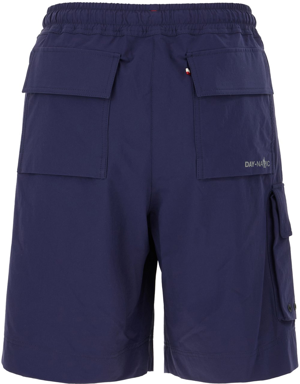 Moncler Moncler Navy blue stretch nylon bermuda shorts Blauw