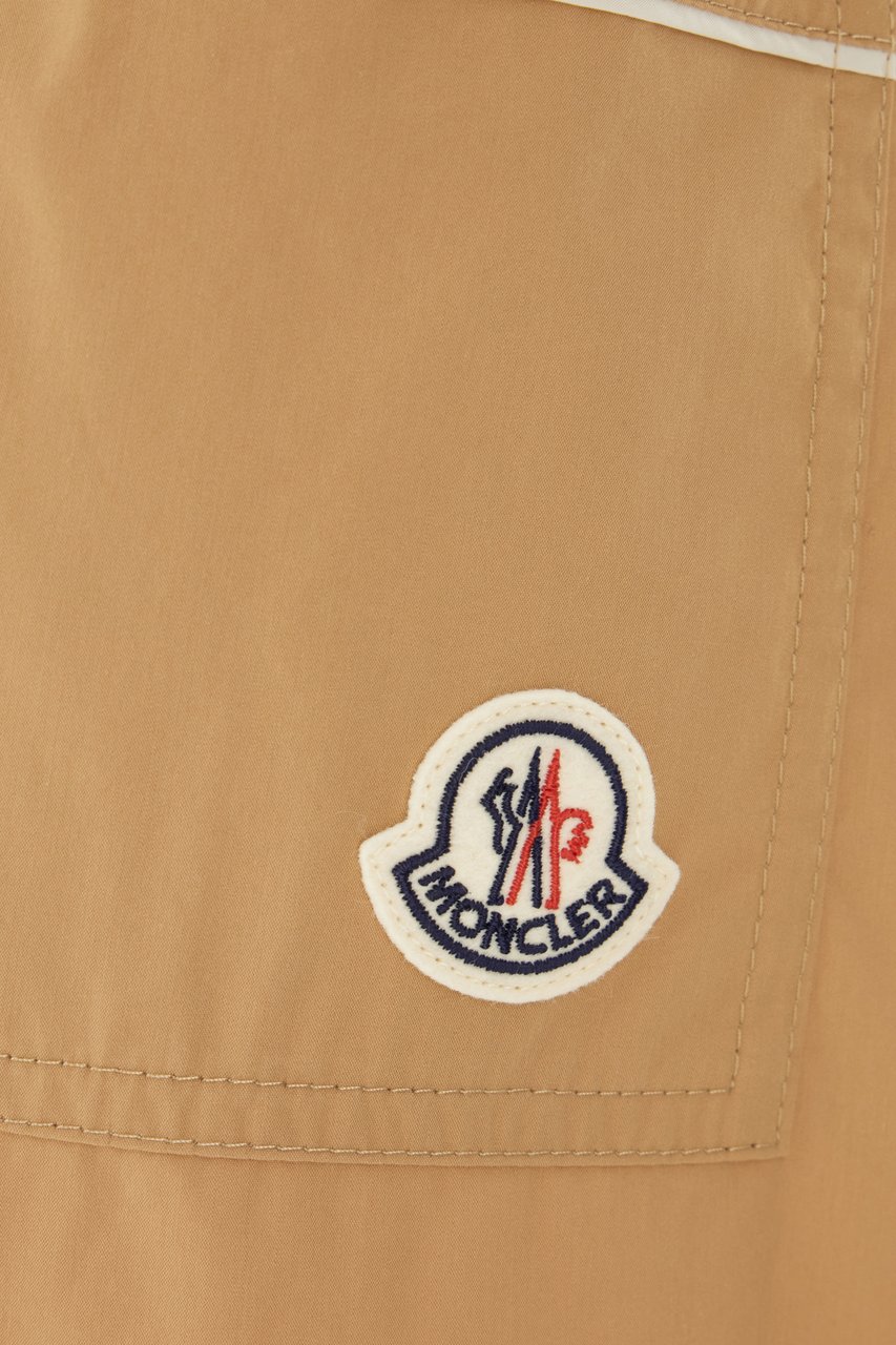 Moncler Camel cotton blend shorts Bruin
