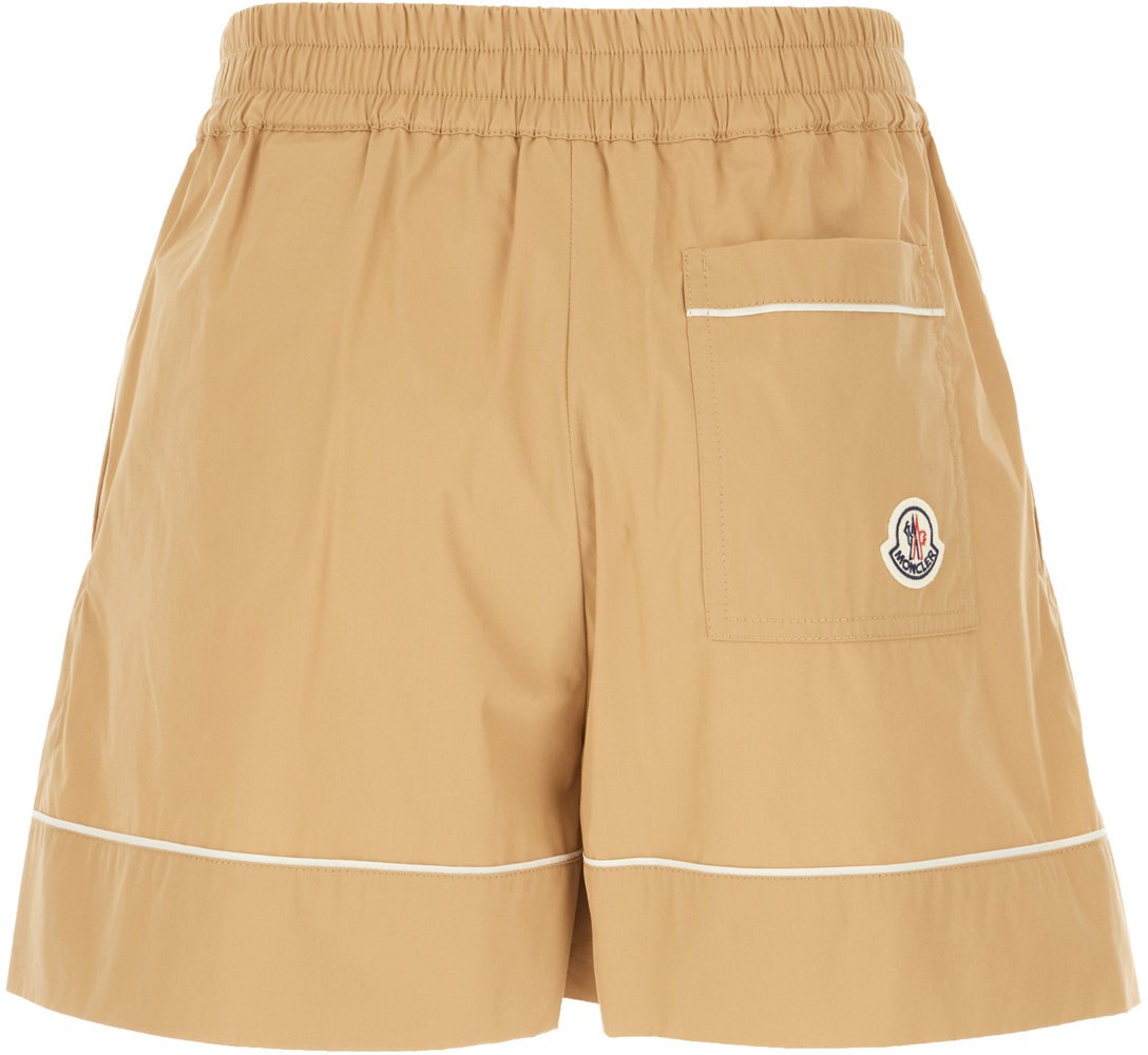 Moncler Camel cotton blend shorts Bruin