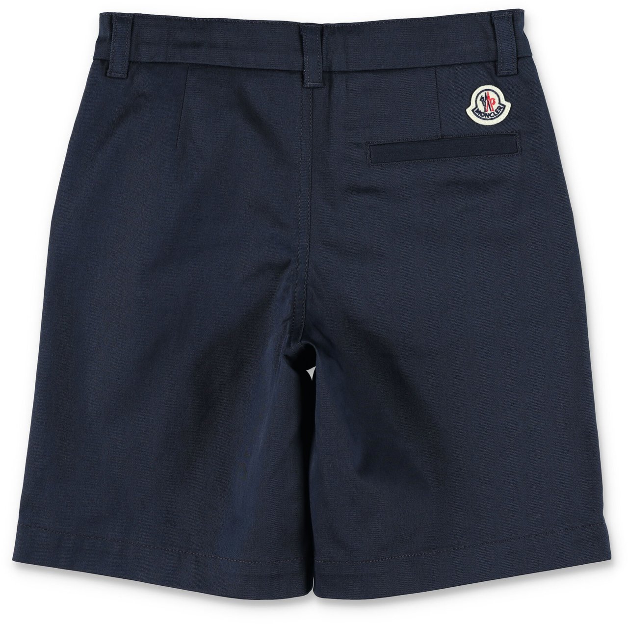 Moncler Kid - Logo cotton gabardine shorts Blauw