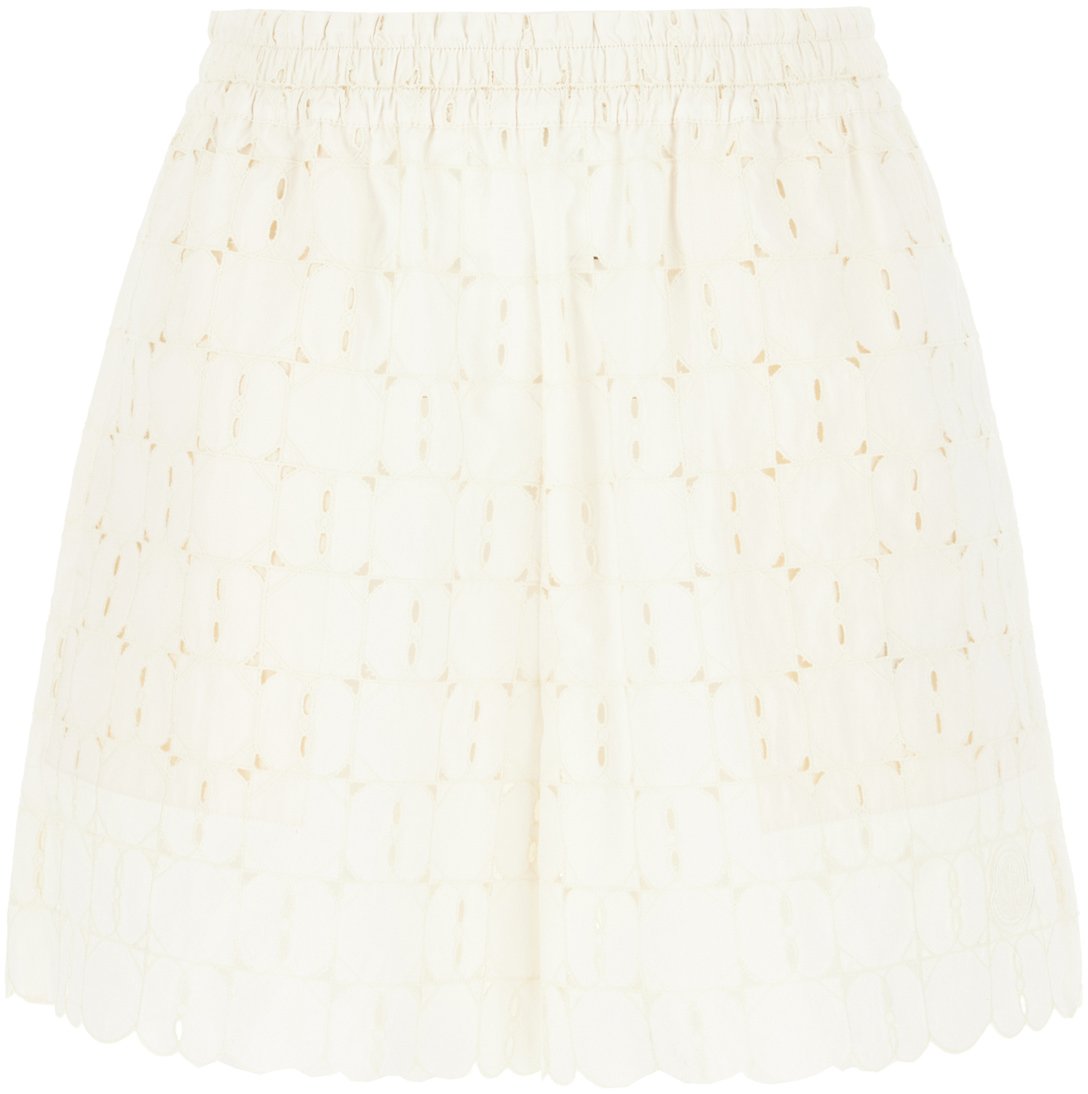 Moncler Moncler Ivory laces shorts Neutraal