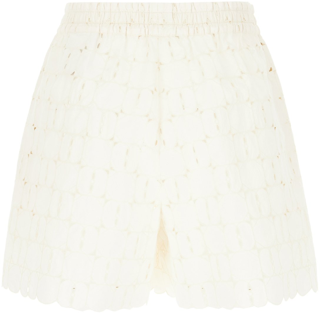 Moncler Moncler Ivory laces shorts Neutraal
