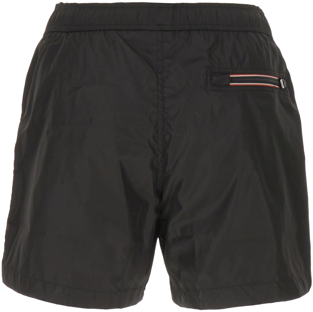 Moncler Black nylon swimming shorts Zwart