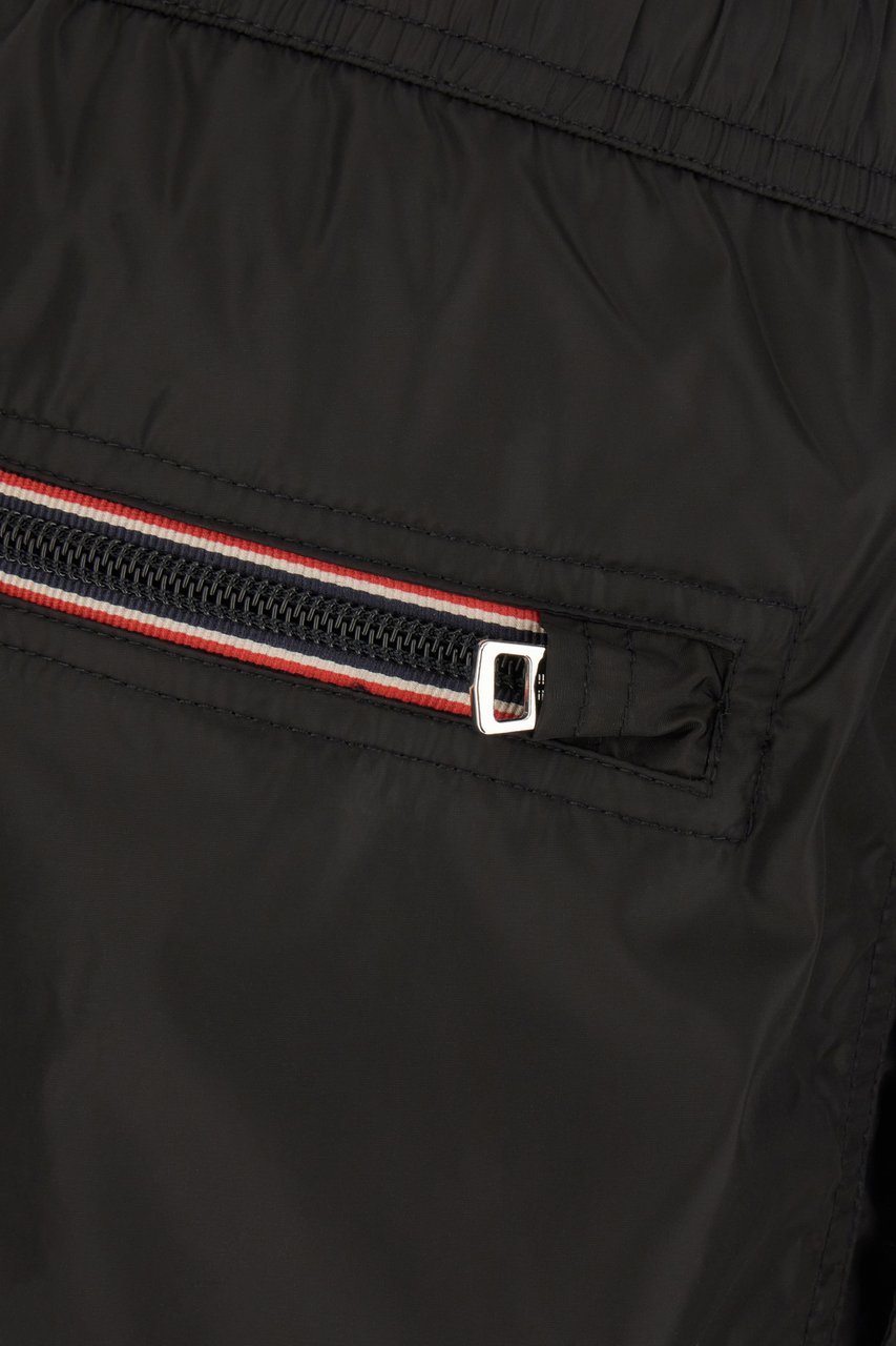 Moncler Black nylon swimming shorts Zwart