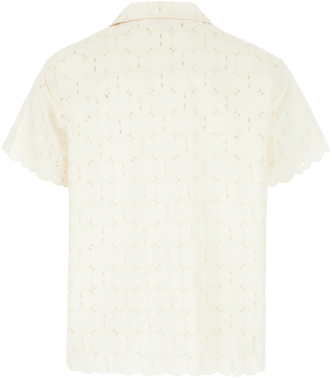 Moncler Moncler Ivory laces shirt Neutraal