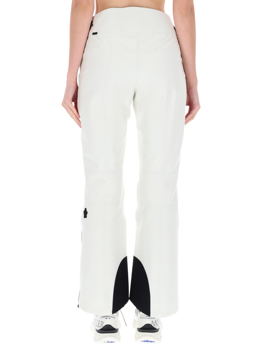 Moncler Black Polyamide Reinforced Flared Ski Pants Wit