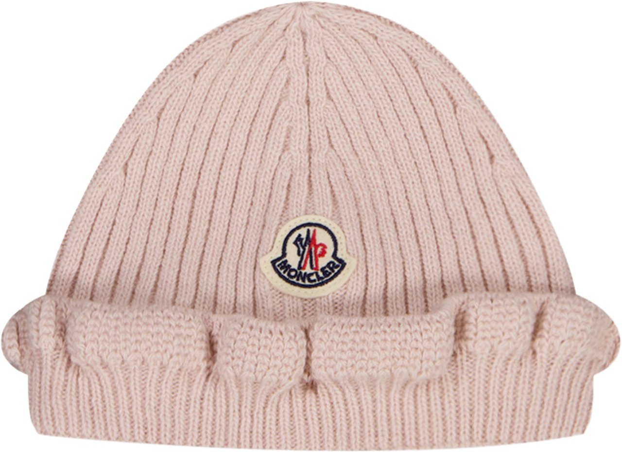 Moncler Baby Meisjes Muts In Licht Roze Roze