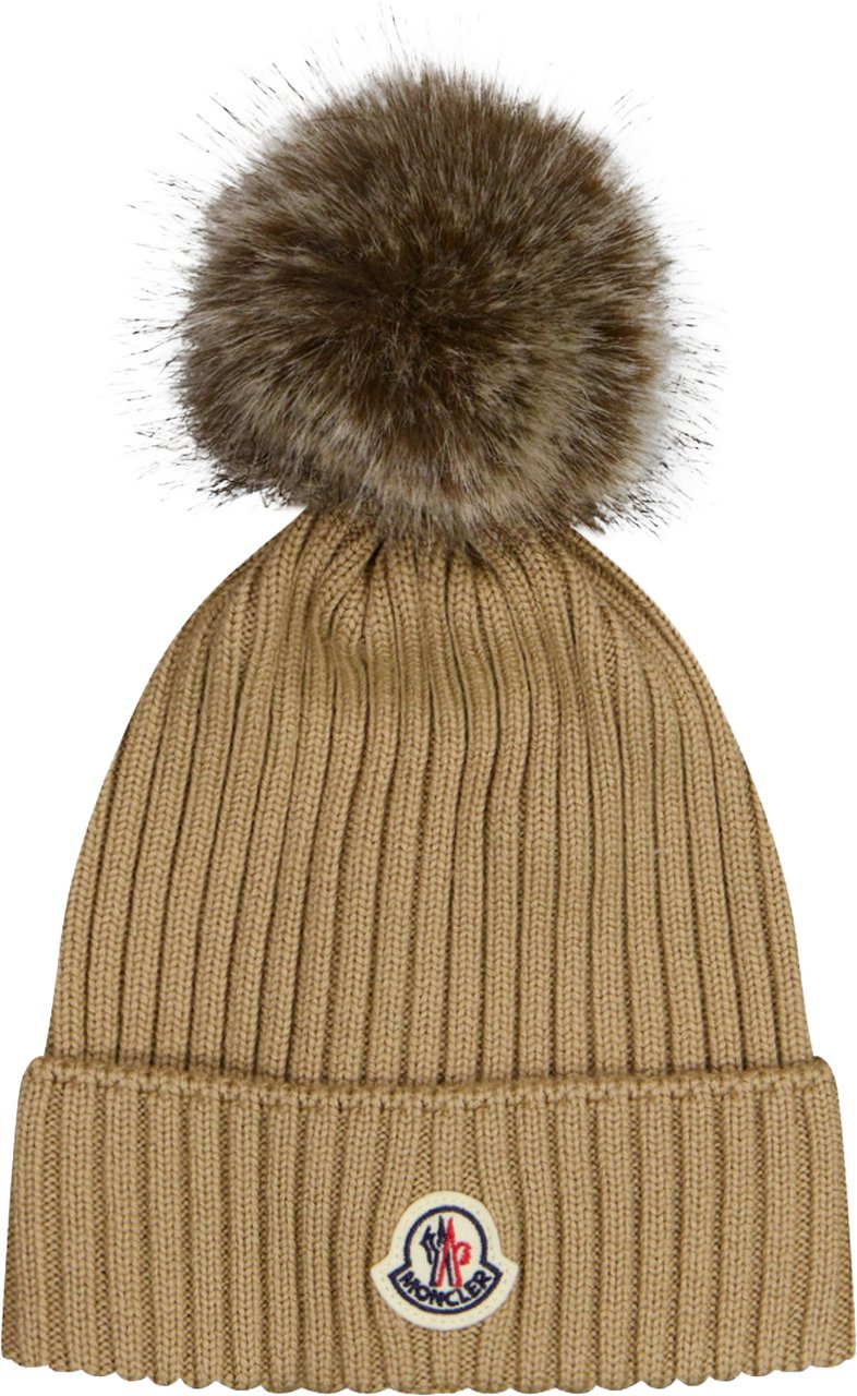 Moncler Kinder Meisjes Muts In Beige Beige