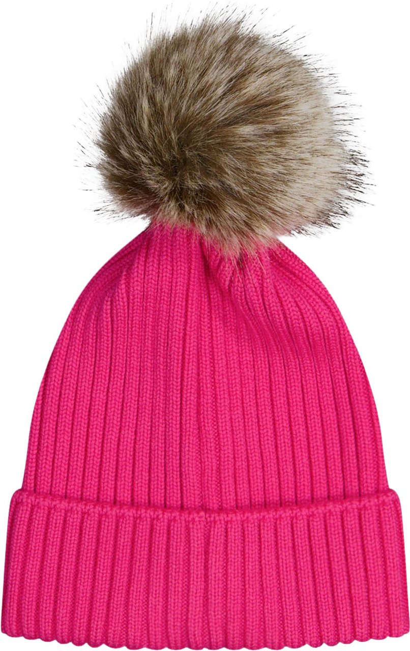 Moncler Kinder Meisjes Muts In Fuchsia Roze