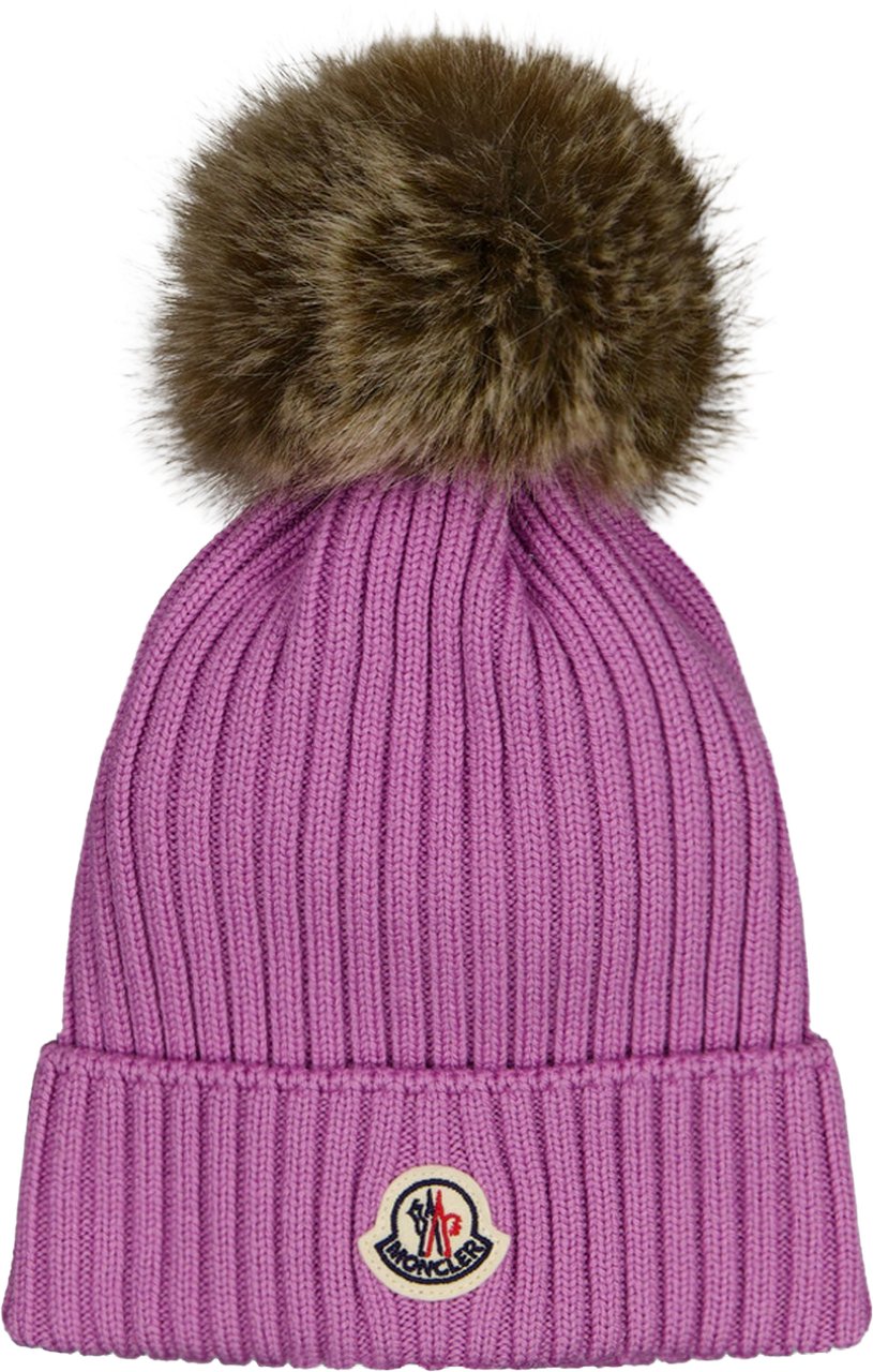 Moncler Kinder Meisjes Muts In Paars Roze