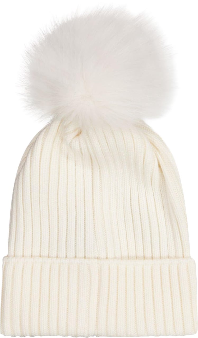 Moncler Kinder Meisjes Muts In Off White Wit