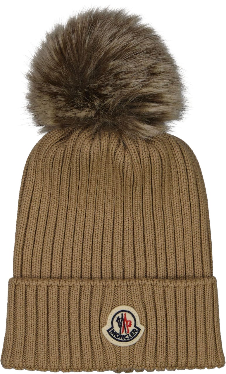 Moncler Kinder Meisjes Muts In beige Roze