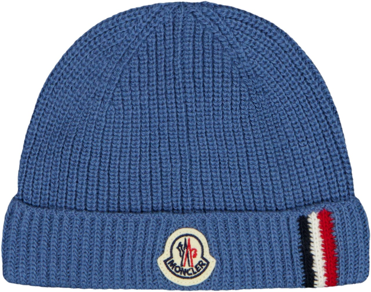 Moncler Moncler Baby Jongens Muts In Licht Blauw Blauw