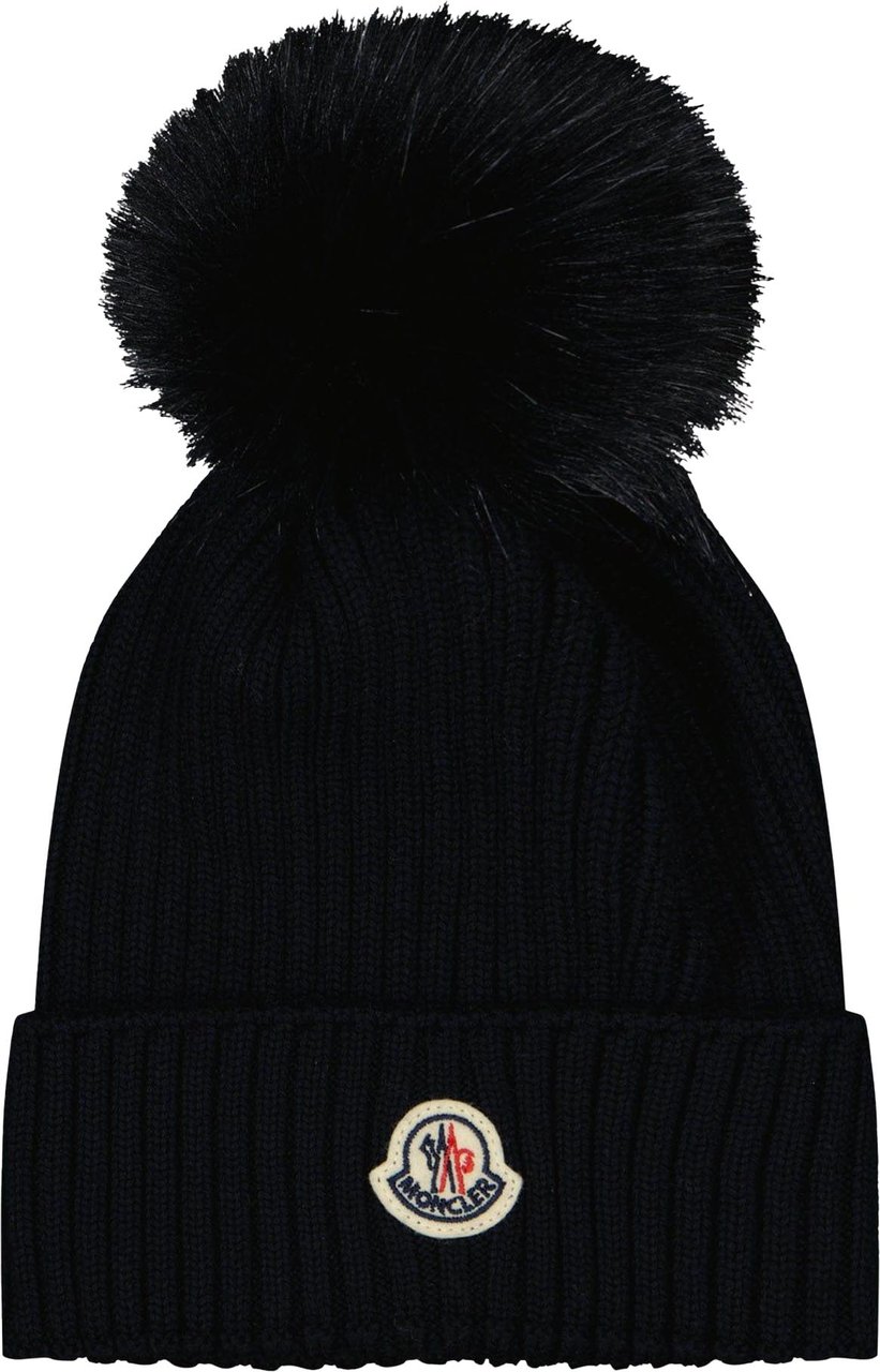 Moncler Moncler Meisjes Muts Navy Blauw