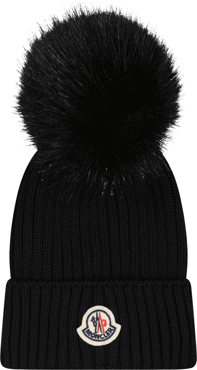 Moncler Kinder Meisjes Muts Zwart Zwart