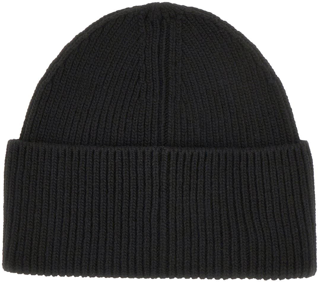 Moncler Moncler Black wool beanie hat Zwart