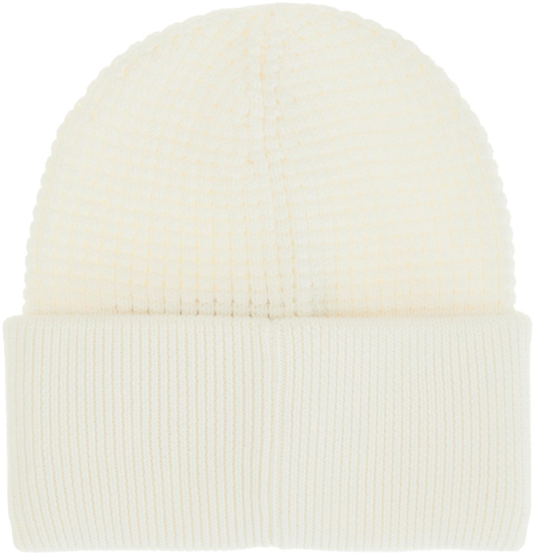 Moncler Moncler Ivory cotton beanie hat Neutraal