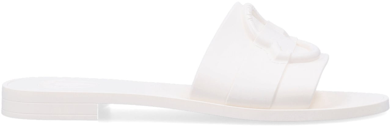 Moncler Mon Slides Shoes Bianco Wit