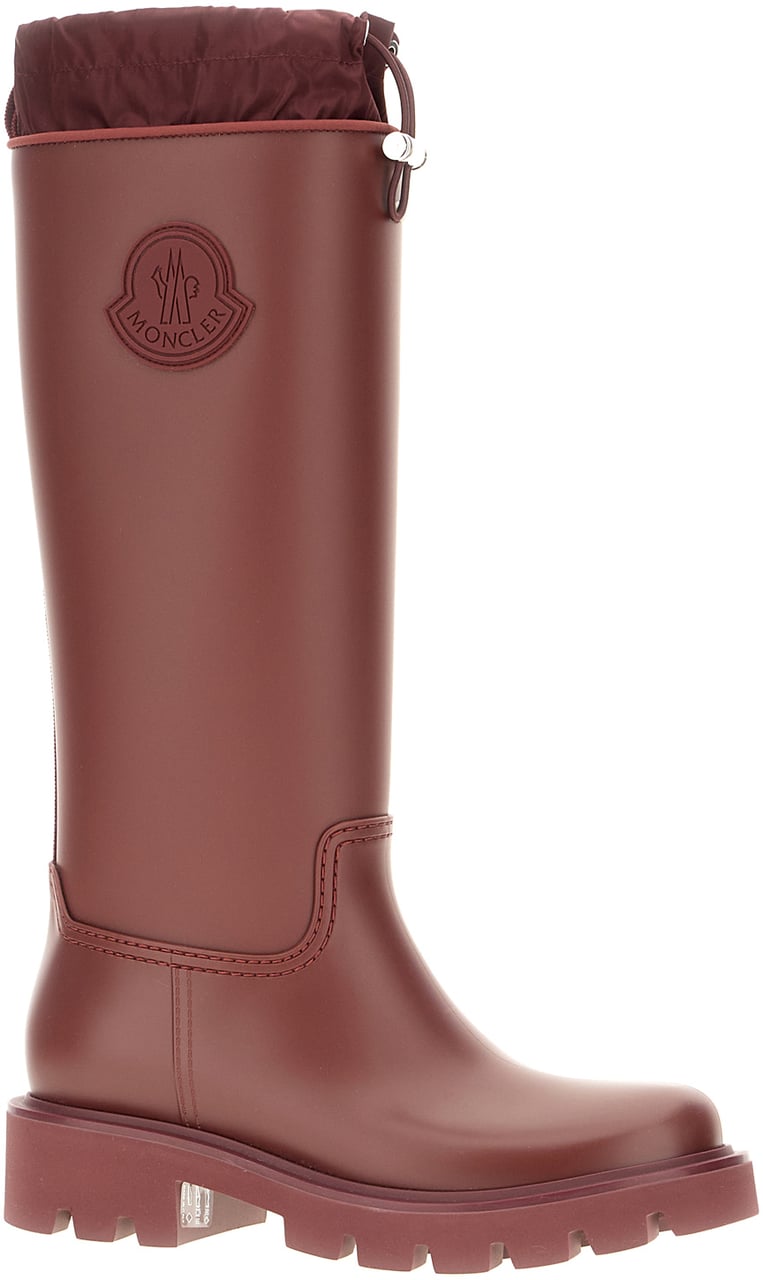 Moncler Burgundy rubber Kickstream boots Rood