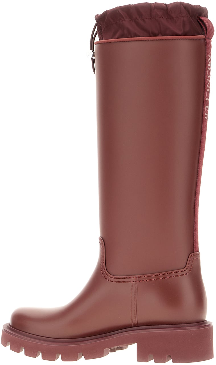Moncler Burgundy rubber Kickstream boots Rood