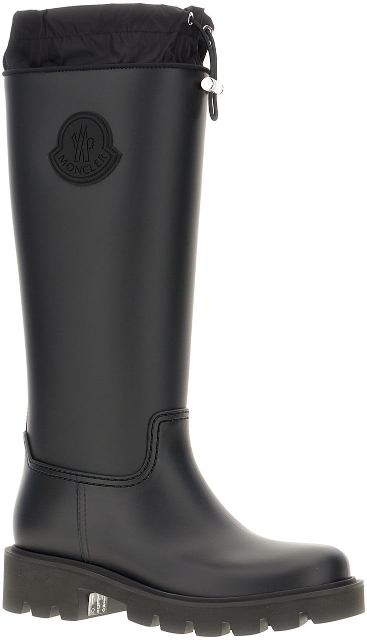 Moncler Black rubber Kickstream boots Zwart