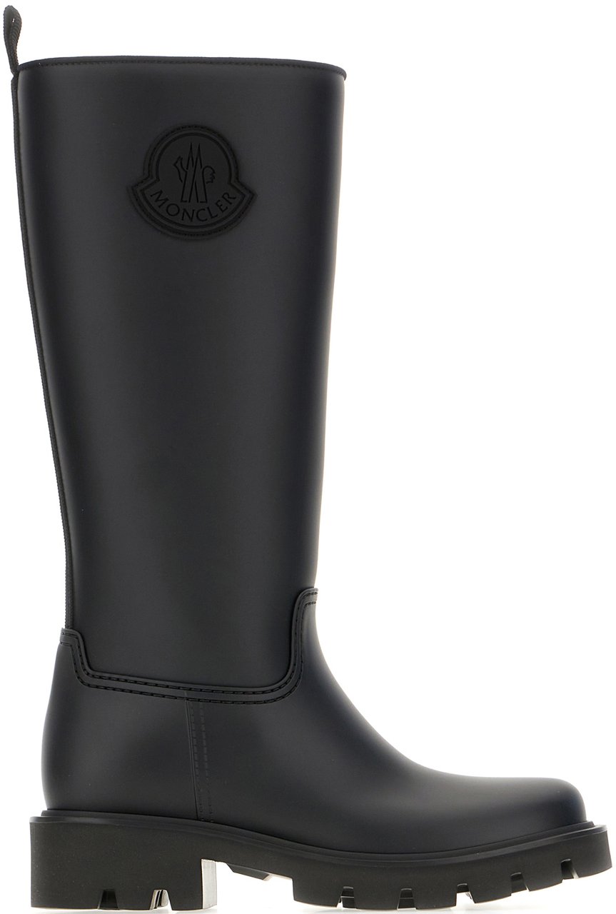 Moncler Moncler Black rubber Kickstream boots Zwart