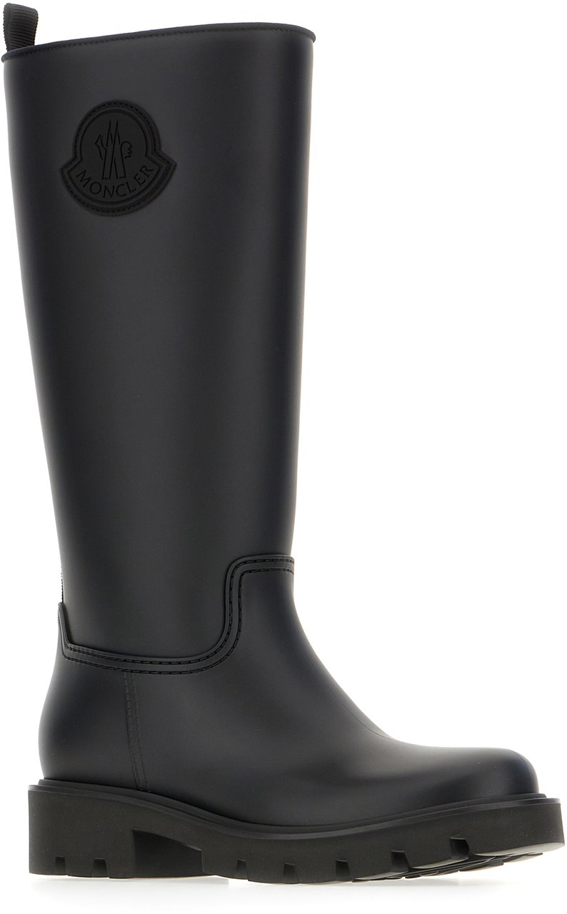 Moncler Moncler Black rubber Kickstream boots Zwart