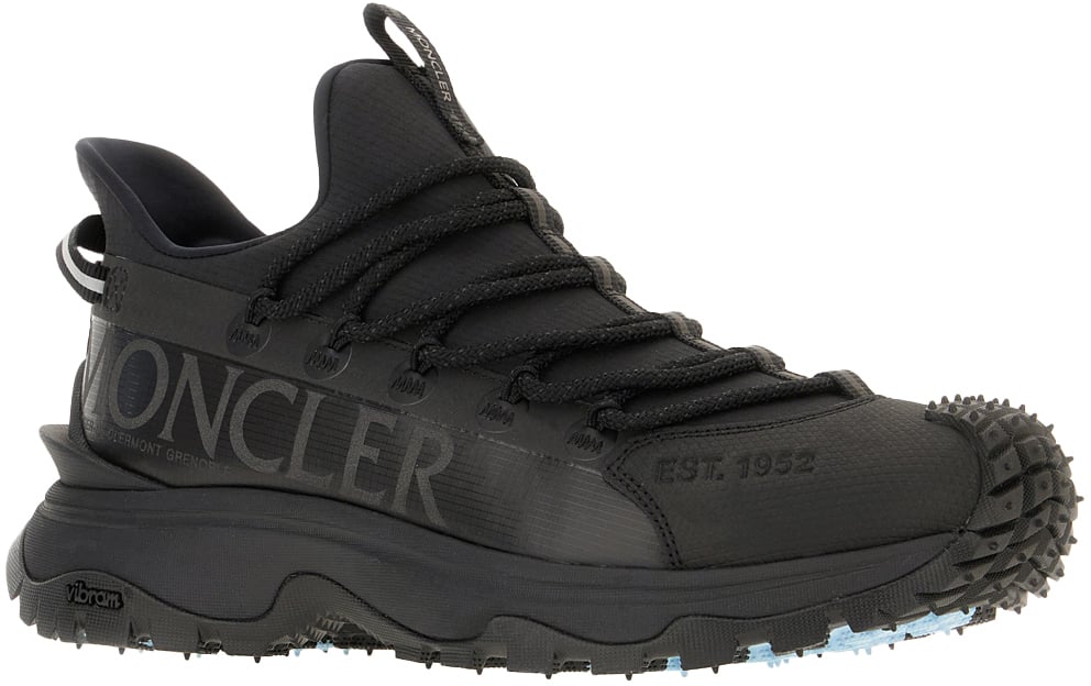 Moncler Moncler Black tech fabric Trailgrip Lite 2 sneakers Zwart
