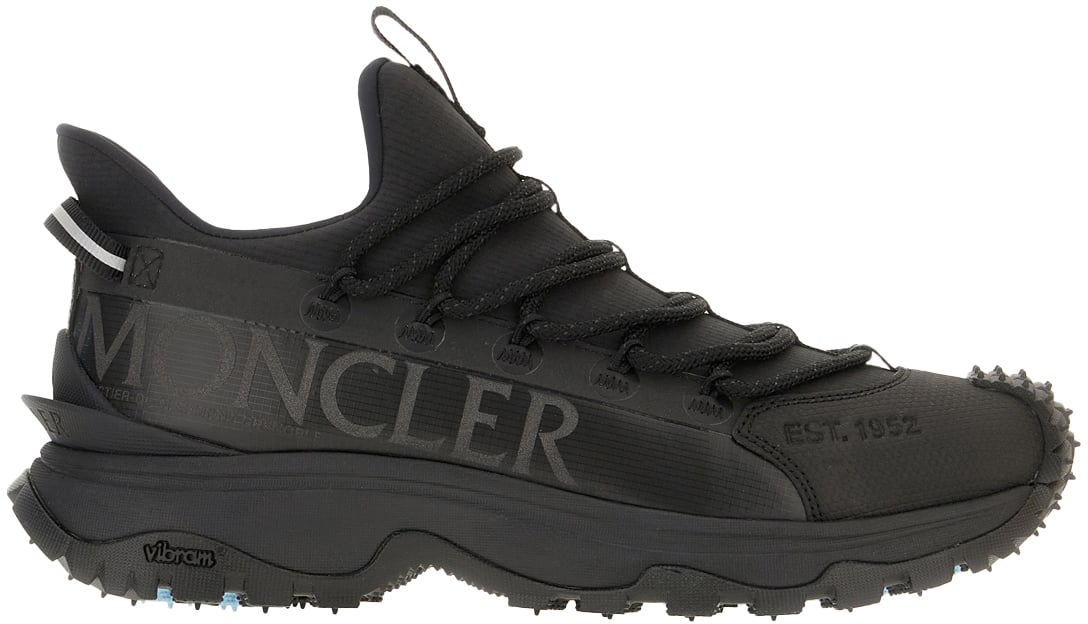 Moncler Moncler Black tech fabric Trailgrip Lite 2 sneakers Zwart