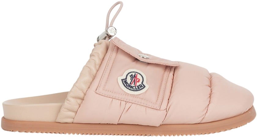 Moncler Pantofola imbottita con tasca rosa Roze