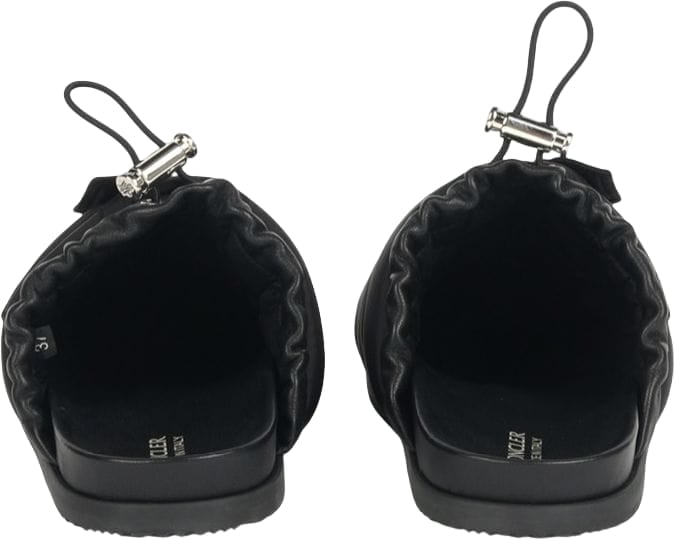 Moncler Pantofola imbottita con tasca nera Zwart