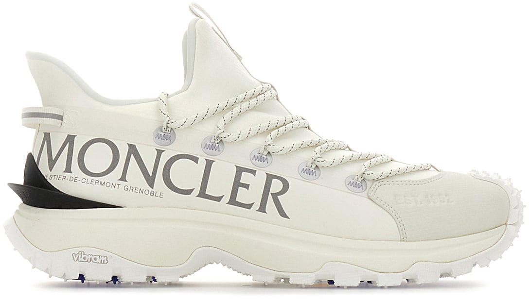 Moncler Moncler White tech fabric Trailgrip Lite 2 sneakers Wit