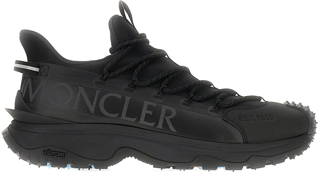 Moncler Moncler Black nylon Trailgrip Lite 2 sneakers Zwart