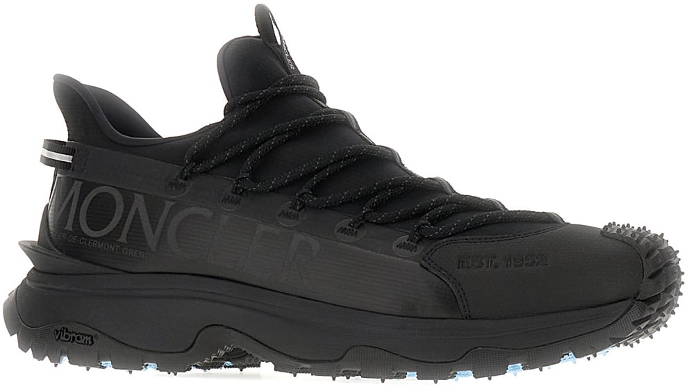 Moncler Moncler Black nylon Trailgrip Lite 2 sneakers Zwart