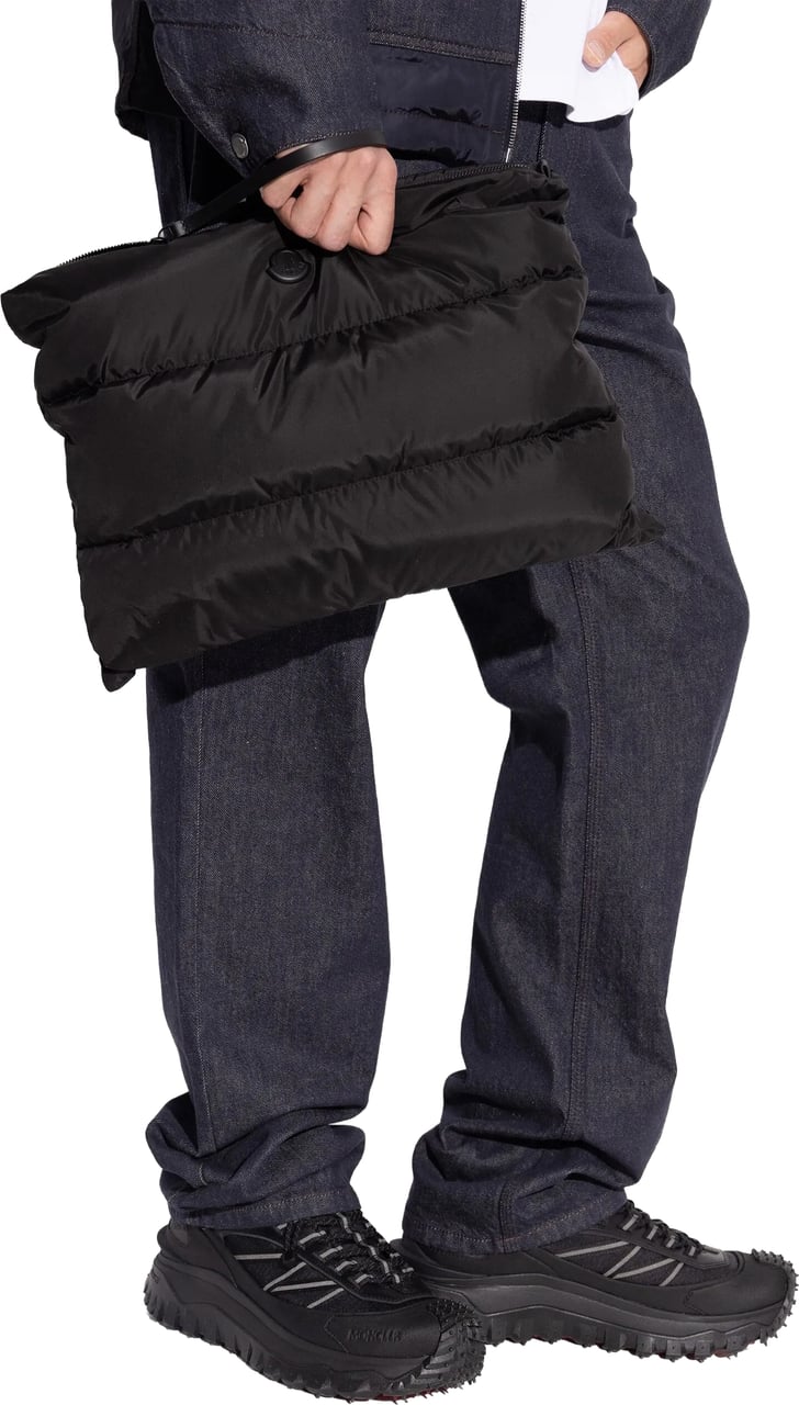 Moncler Black Caradoc Quilted Laptop Case Zwart
