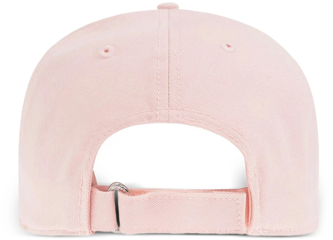 Moncler Pink Embroidered Logo Baseball Cap Neutraal