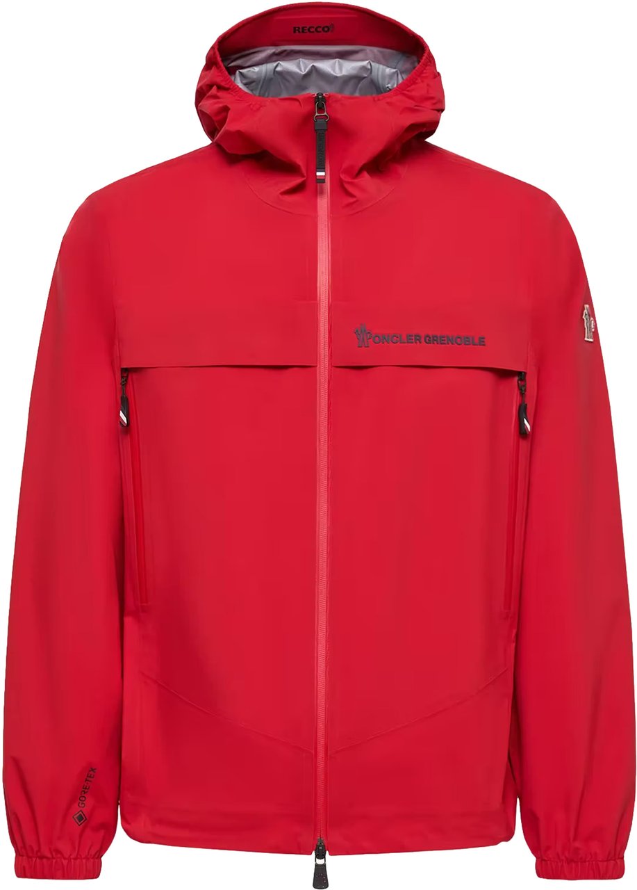 Moncler Red Shipton Hooded Casual Jacket Rood