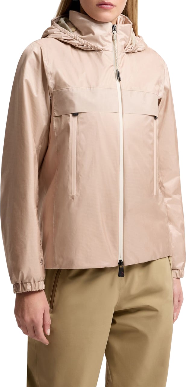 Moncler Neutral Fergana Hooded Casual Jacket Neutraal
