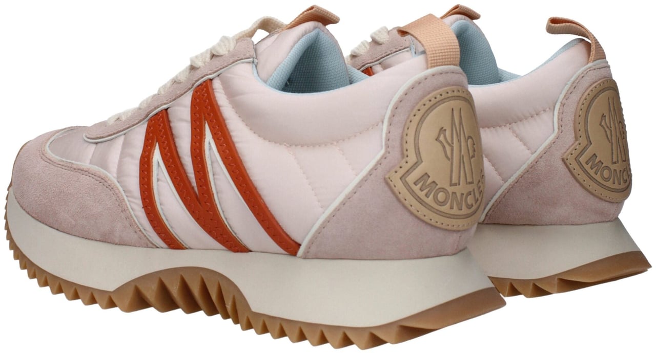 Moncler Pink Fabric Chunky Sneakers Roze