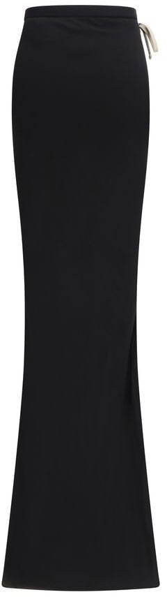 Moncler Moncler x Rick Owens Black Cotton Long Skirt Zwart
