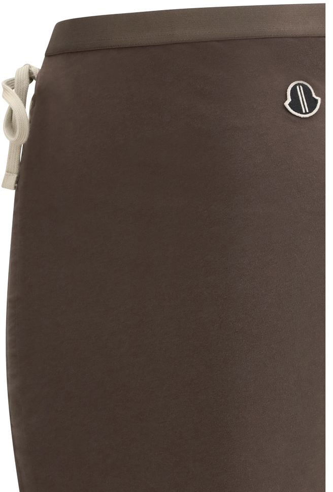 Moncler x Rick Owens Brown Cotton Long Skirt Bruin