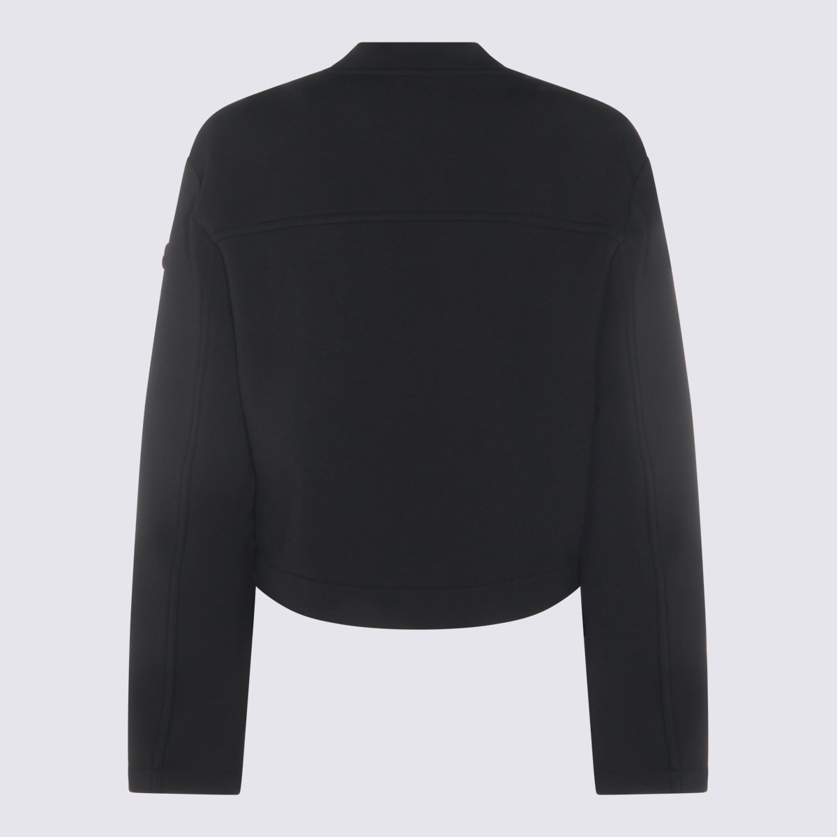 Moncler Minimalist High-Neck Sweater With Cropped Silhouette Zwart