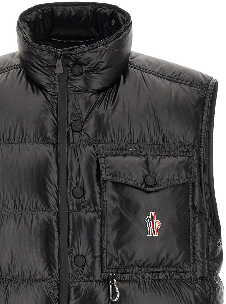 Moncler Grenoble Black Polyester Shell Jacket Zwart