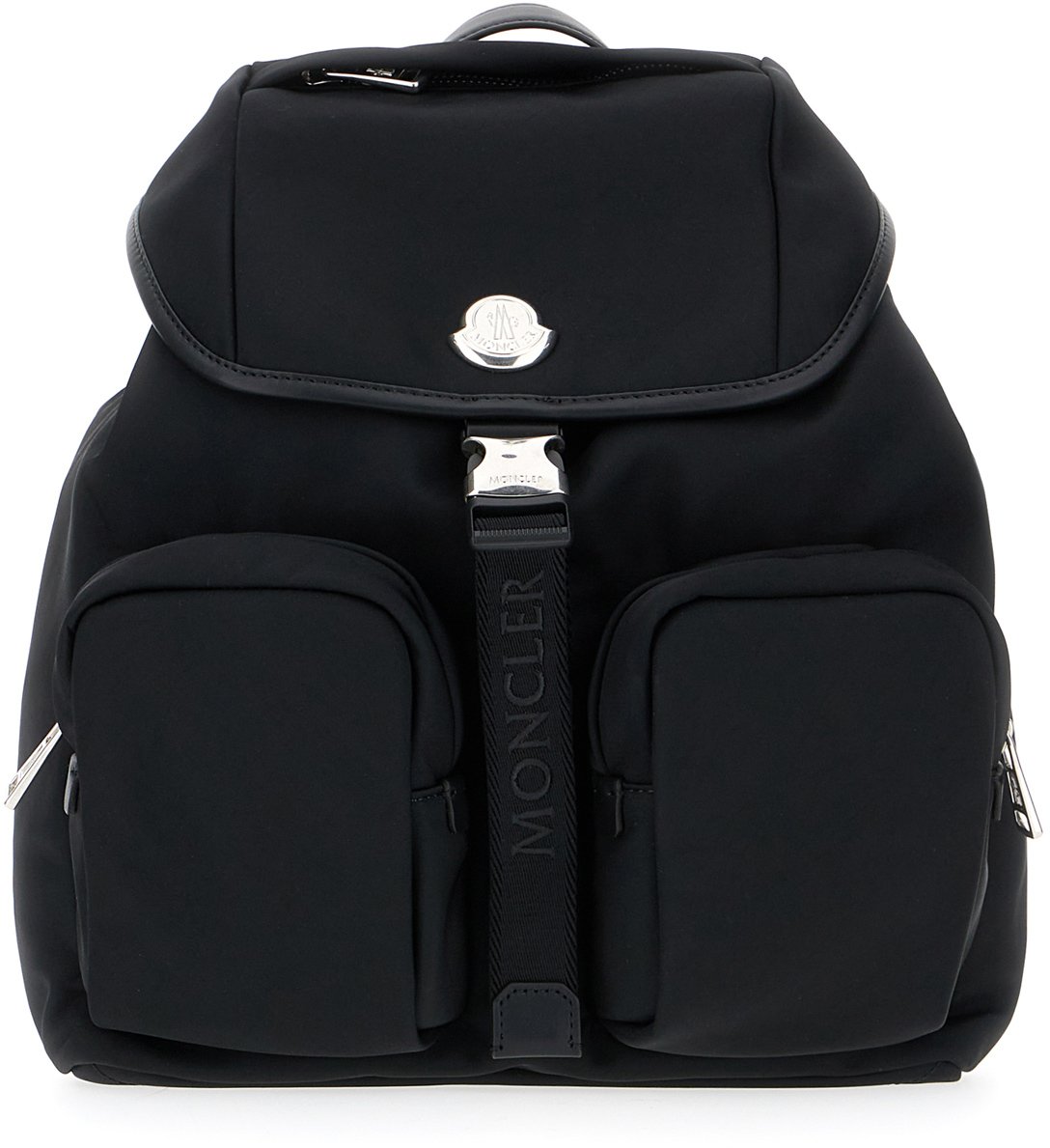 Moncler Moncler Black nylon New Trick backpack Zwart