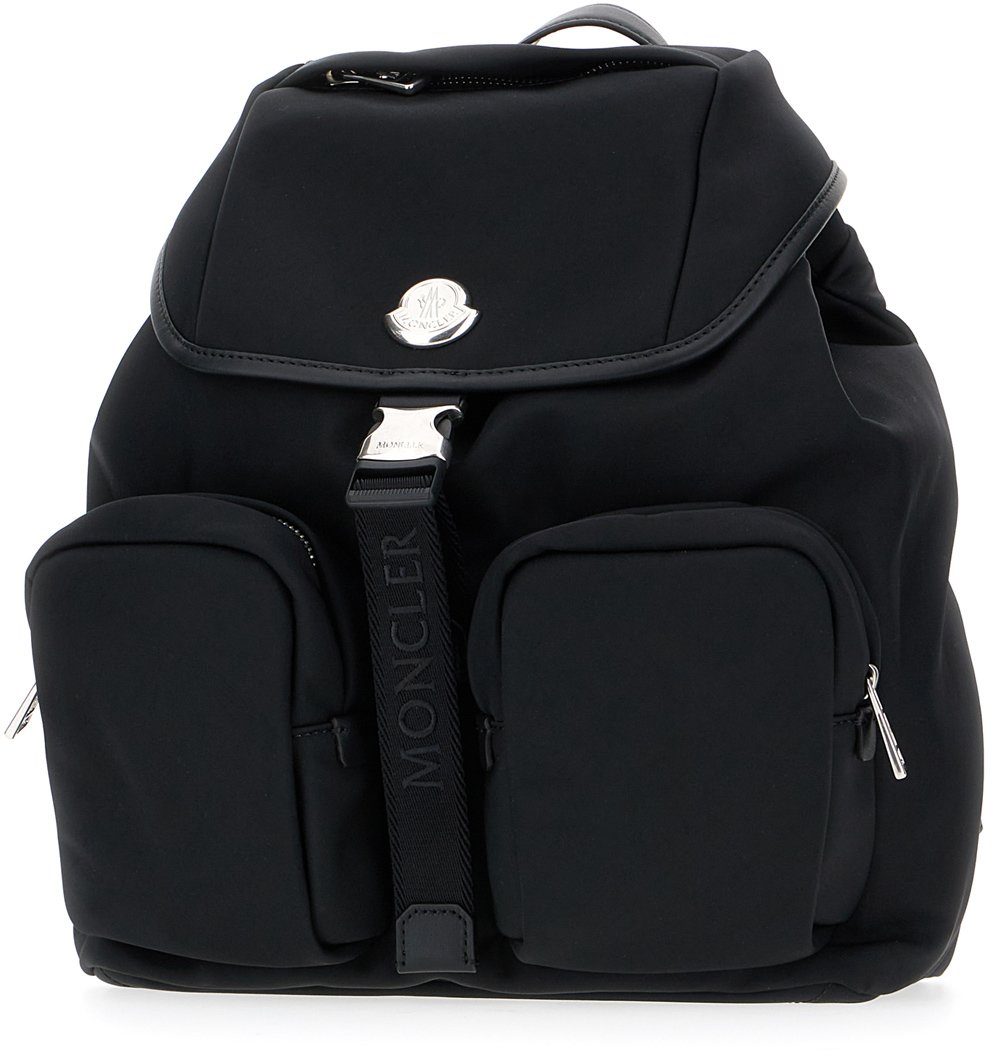 Moncler Moncler Black nylon New Trick backpack Zwart